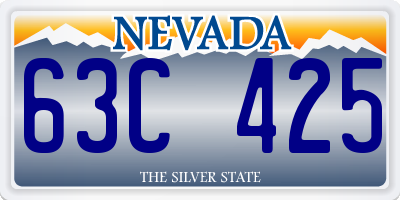 NV license plate 63C425