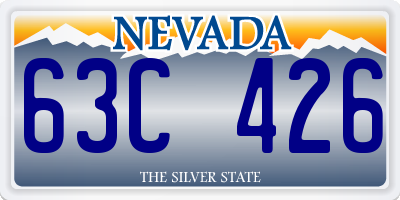 NV license plate 63C426