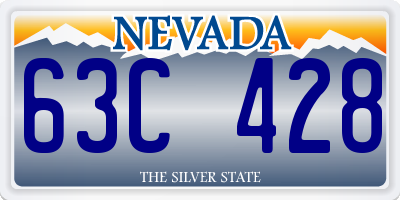 NV license plate 63C428