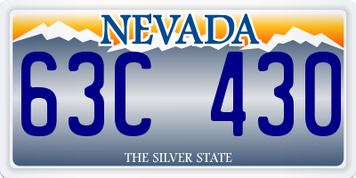 NV license plate 63C430