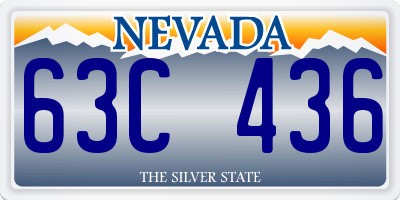 NV license plate 63C436
