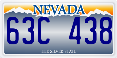 NV license plate 63C438
