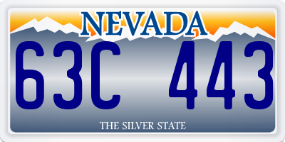 NV license plate 63C443