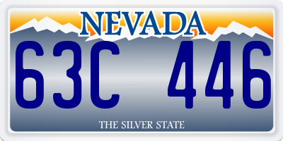 NV license plate 63C446