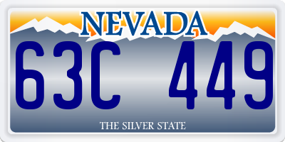 NV license plate 63C449
