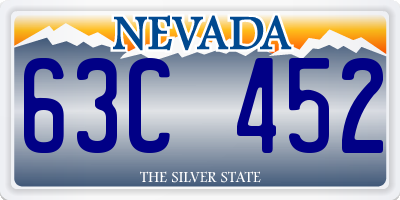 NV license plate 63C452