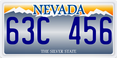 NV license plate 63C456
