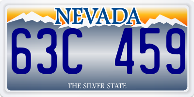NV license plate 63C459