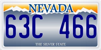 NV license plate 63C466