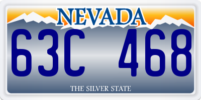 NV license plate 63C468