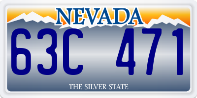 NV license plate 63C471