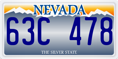 NV license plate 63C478