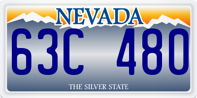 NV license plate 63C480