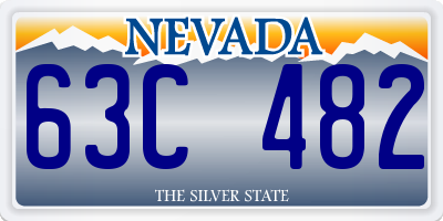 NV license plate 63C482