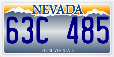NV license plate 63C485