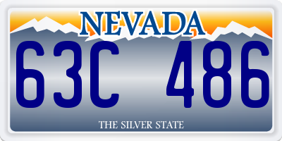 NV license plate 63C486