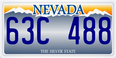 NV license plate 63C488