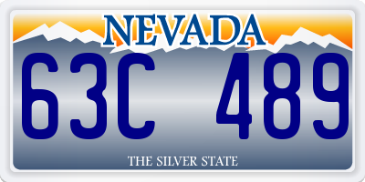 NV license plate 63C489