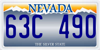 NV license plate 63C490