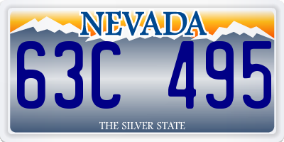 NV license plate 63C495