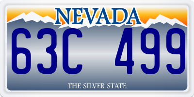 NV license plate 63C499