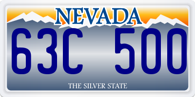 NV license plate 63C500