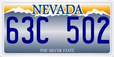 NV license plate 63C502