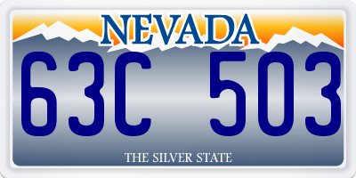 NV license plate 63C503
