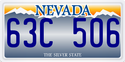 NV license plate 63C506