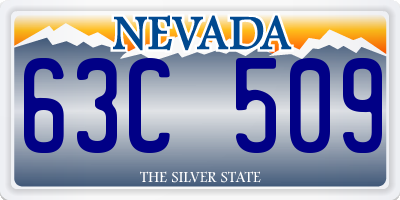 NV license plate 63C509