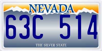 NV license plate 63C514