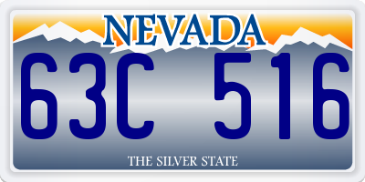 NV license plate 63C516