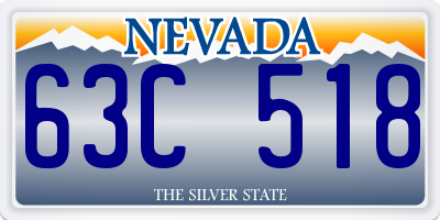 NV license plate 63C518