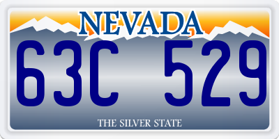 NV license plate 63C529