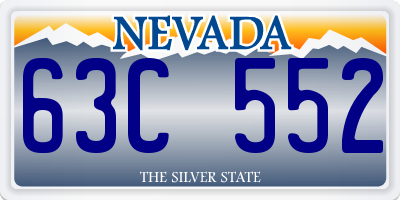 NV license plate 63C552