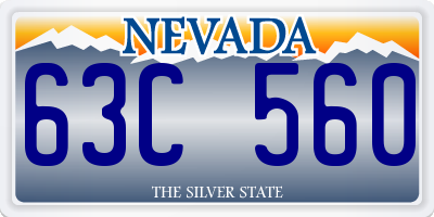 NV license plate 63C560