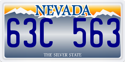 NV license plate 63C563