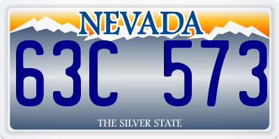 NV license plate 63C573