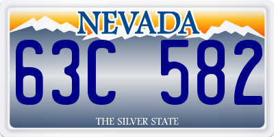 NV license plate 63C582