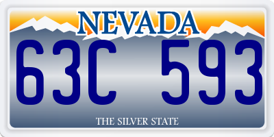 NV license plate 63C593