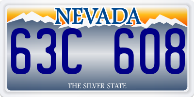 NV license plate 63C608