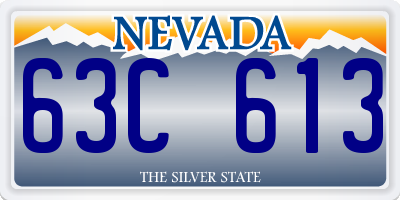 NV license plate 63C613