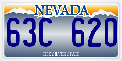 NV license plate 63C620