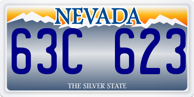 NV license plate 63C623