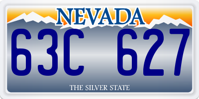 NV license plate 63C627