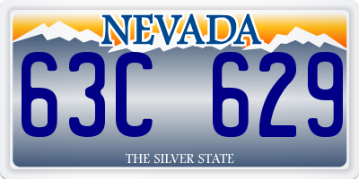 NV license plate 63C629