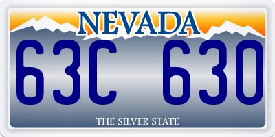 NV license plate 63C630