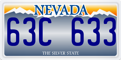 NV license plate 63C633