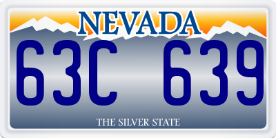 NV license plate 63C639