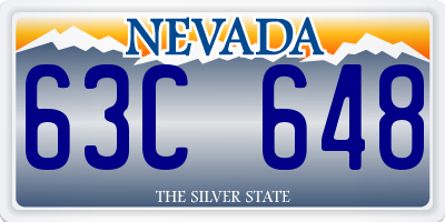 NV license plate 63C648
